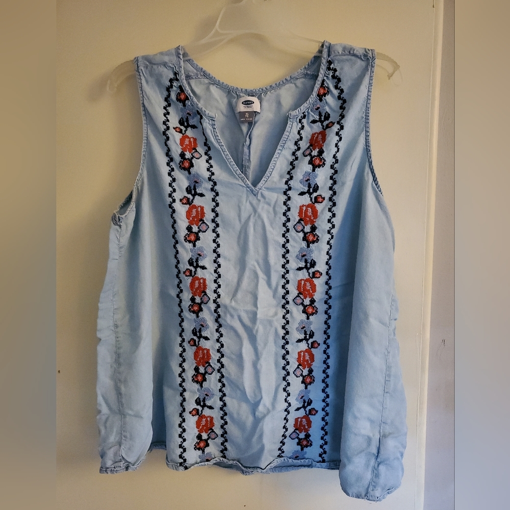 Denim, sleeveless top